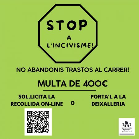L’AJUNTAMENT ENGEGA UNA CAMPANYA COMUNICATIVA PER EVITAR L’ABANDONAMENT DE TRASTOS VELLS AL CARRER
